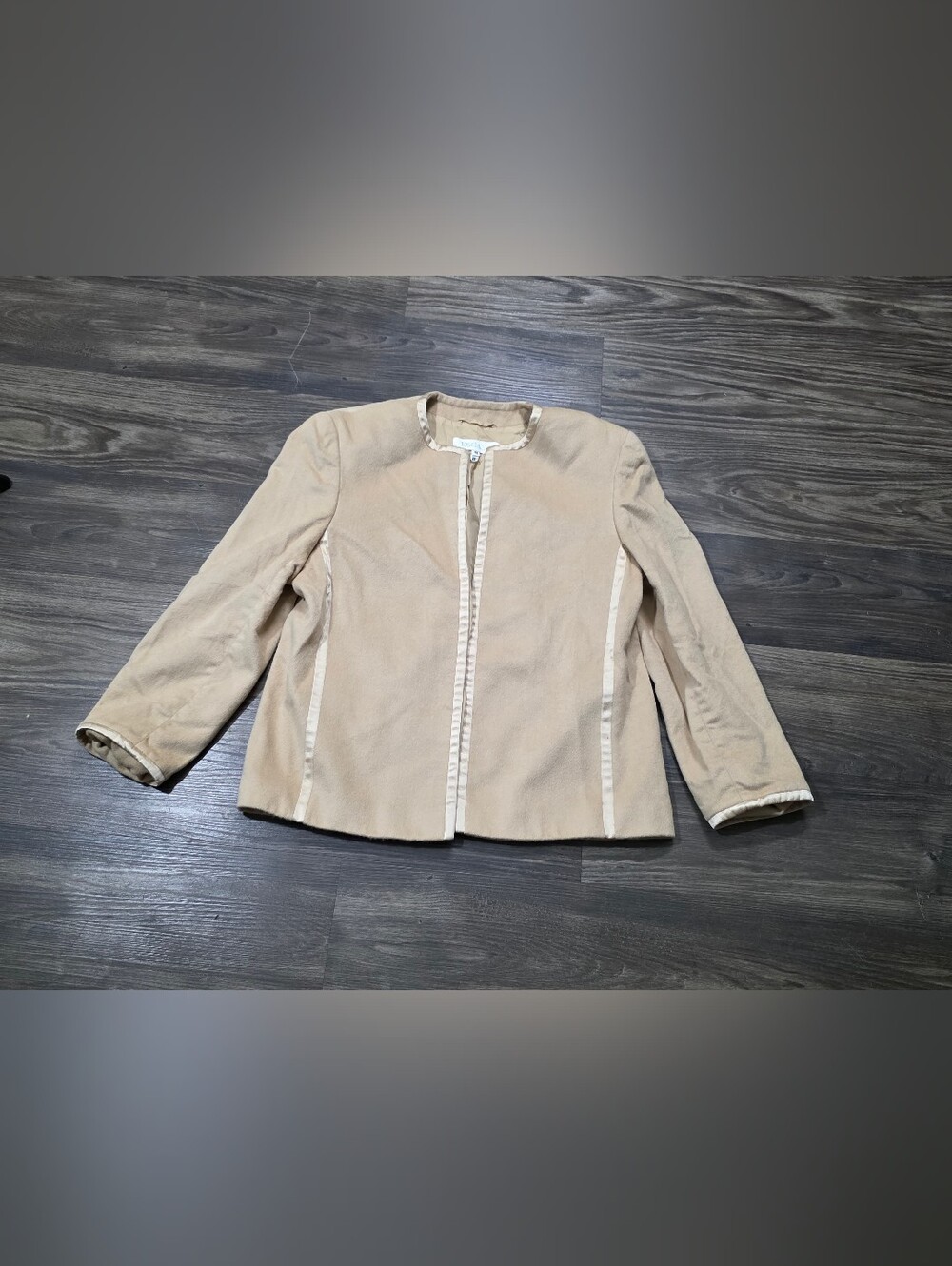 Escada Vintage jacket silk wool angora luxury fur coat